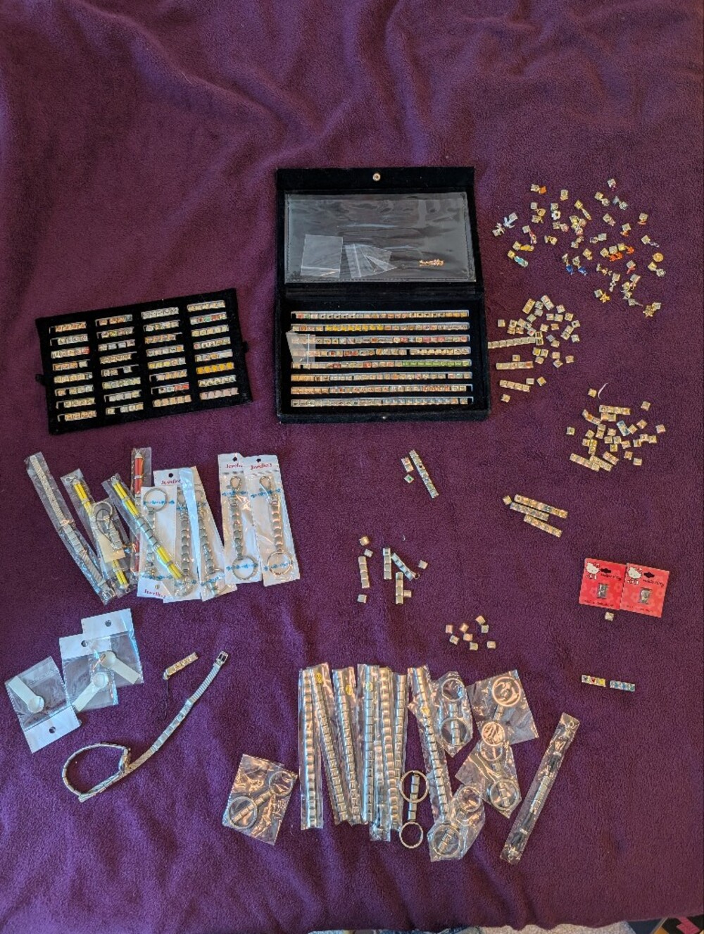 Italian Charm Bracelet  Bundle - +400 Charms, +20 Blank Bracelets or Keychains